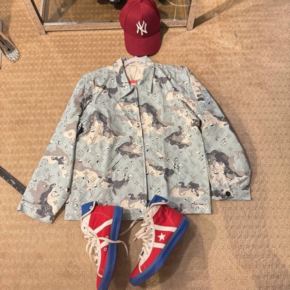 Braverest studios Louis Vuitton Blue and Gray Monogram Jacket M/L - Picture 3 of 13